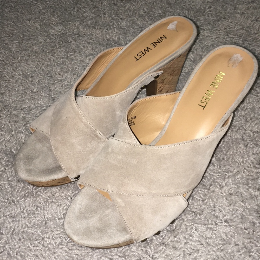 Nine West cork heel shoe